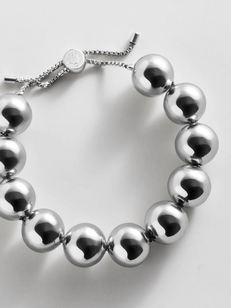 Jane Beaded Bracelet - Silver