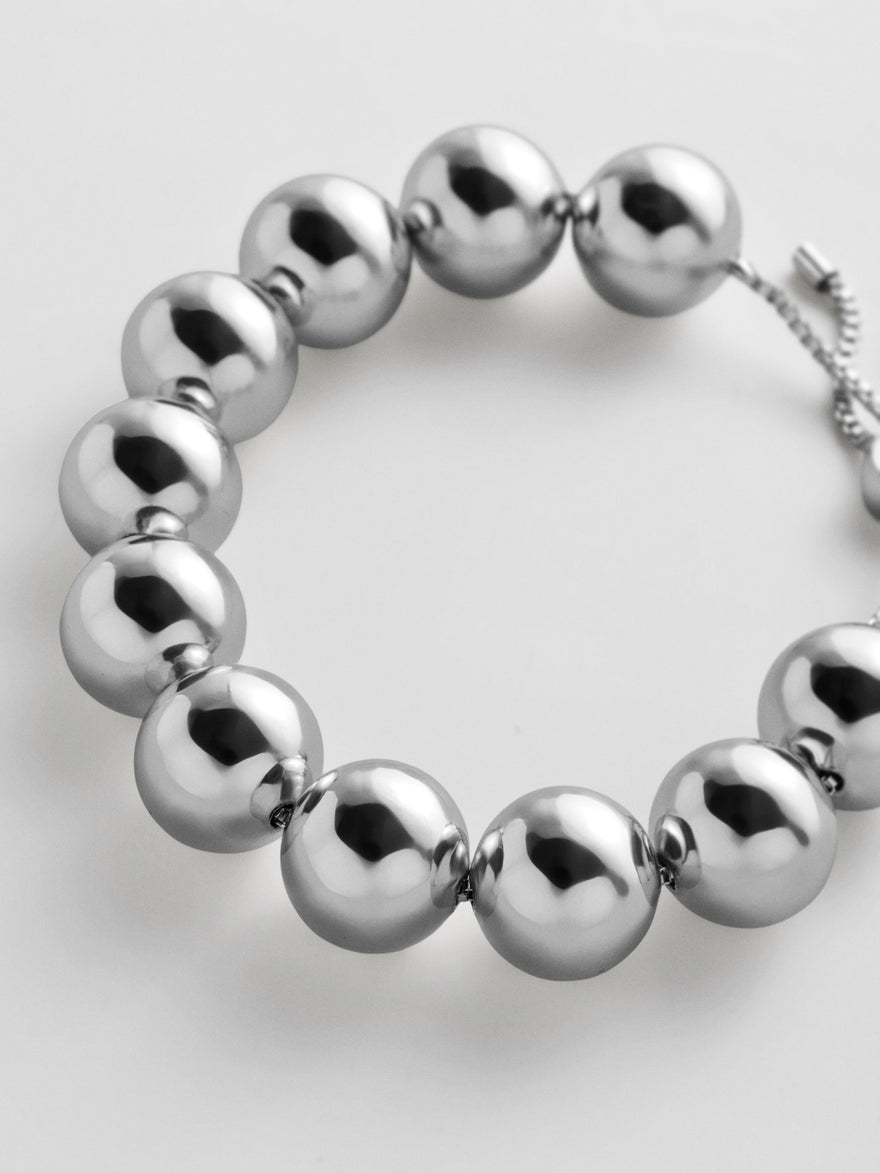 Jane Beaded Bracelet - Silver
