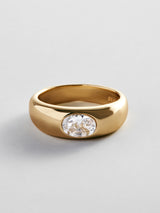 BaubleBar Lacey Gold Pinky Ring - Lacey Gold Pinky Ring - 
    Crystal ring for stacking
  
