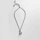 Cord Initial Necklace - Silver