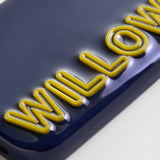Fine Line Custom iPhone Case - Navy/Yellow