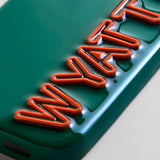 Fine Line Custom iPhone Case - Green/Orange