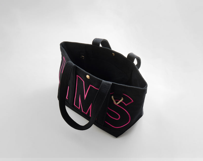 BaubleBar Small - 
    Personalized canvas tote bag with custom embroidered initials 
  
