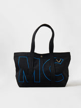 BaubleBar  - 
    Personalized canvas tote bag with custom embroidered initials 
  
