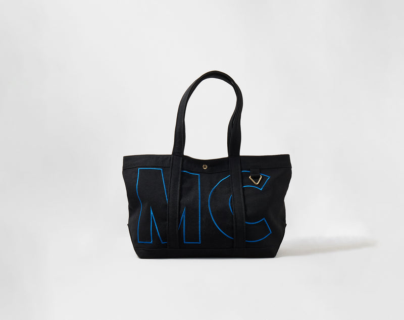 BaubleBar Medium - 
    Personalized canvas tote bag with custom embroidered initials 
  
