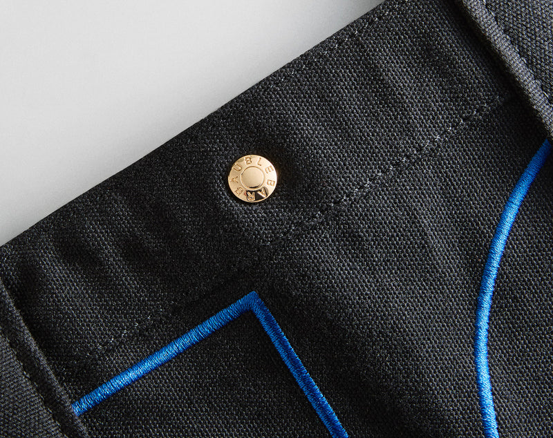 BaubleBar Solid Custom Alpha Tote - Jet Black - 
    Personalized canvas tote bag with custom embroidered initials 
  

