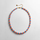 Jolene Semi-Precious Beaded Necklace - Red/Blue Multi