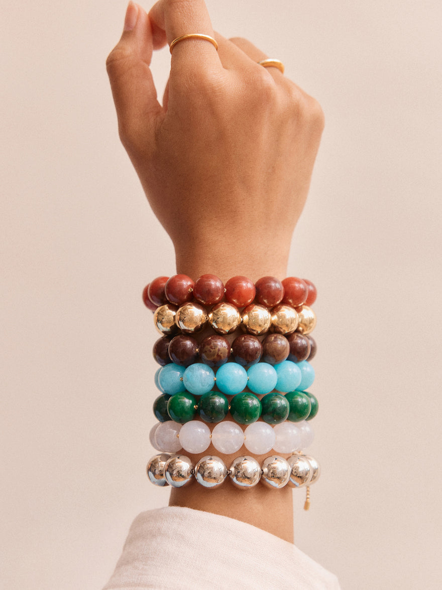 Jane Beaded Bracelet - Chocolate Brown