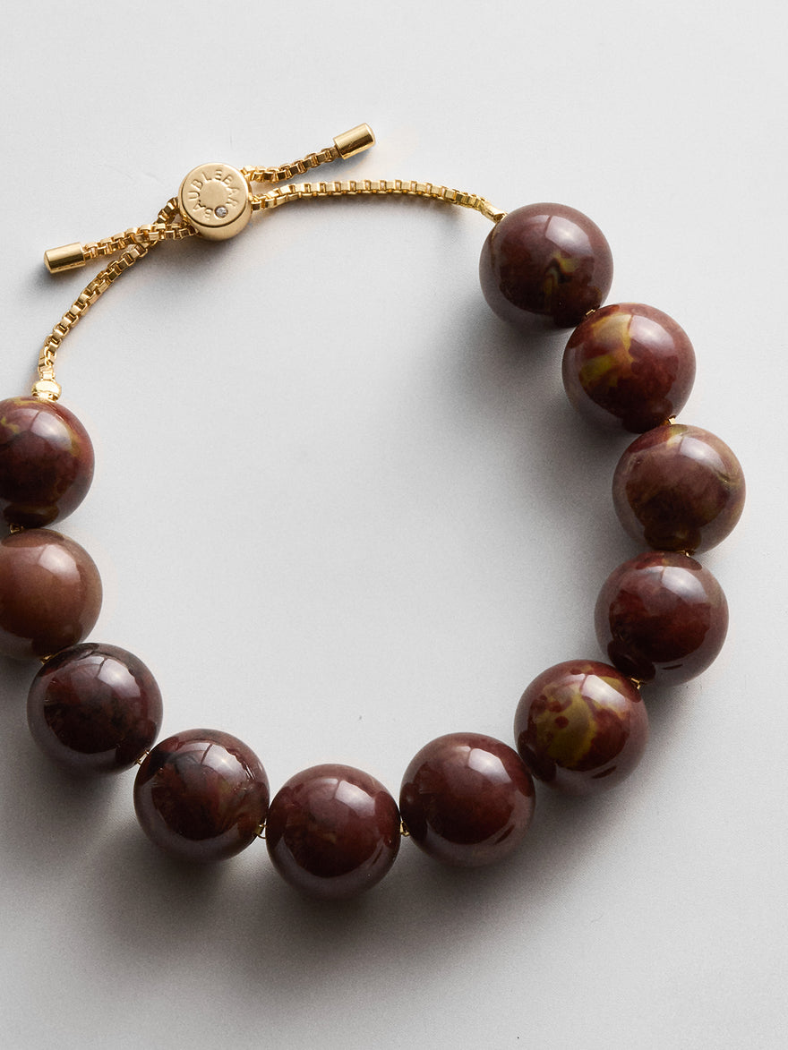 Jane Beaded Bracelet - Chocolate Brown