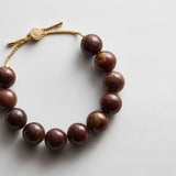 Jane Beaded Bracelet - Chocolate Brown Bead