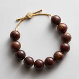 Jane Beaded Bracelet - Chocolate Brown Bead