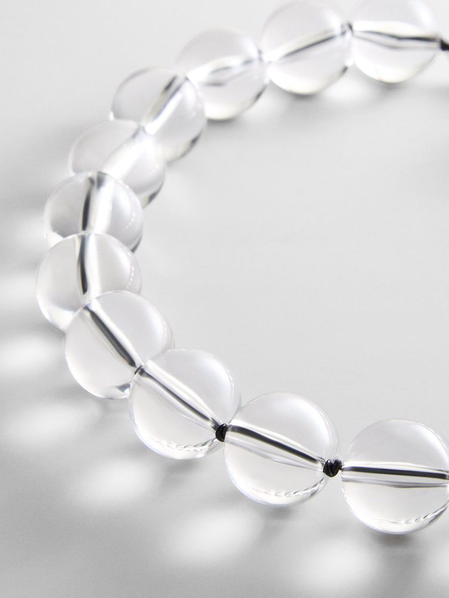 Jane Beaded Necklace - Clear/Black