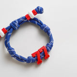Team Knotty Varsity Custom Bracelet - France Double Digit