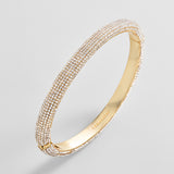 Dove Crystal Hinge Bangle