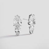 Alessia Two-Stone Crystal Earrings