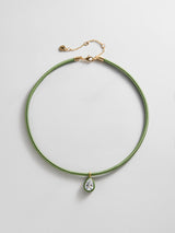 BaubleBar Lindsey Crystal Collar Necklace - Olive Green - 
    Choker collar necklace
  
