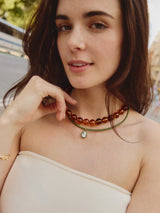 BaubleBar Lindsey Crystal Collar Necklace - Olive Green - 
    Choker collar necklace
  
