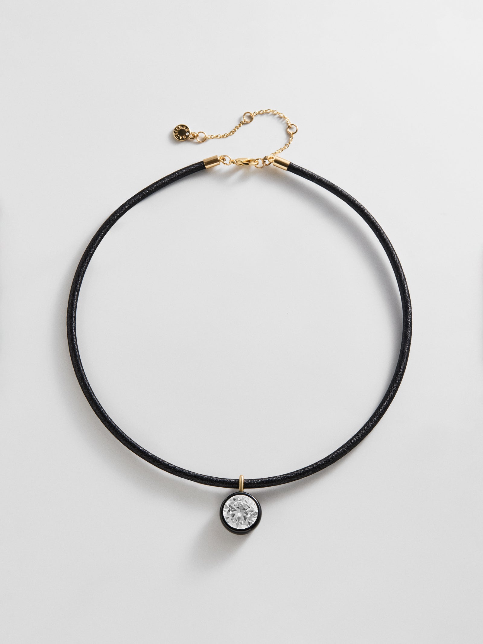 Lindsey Crystal Collar Necklace - Jet Black