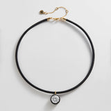 Lindsey Crystal Collar Necklace - Jet Black