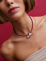 BaubleBar Lindsey Crystal Collar Necklace - Crimson Red - 
    Choker collar necklace
  
