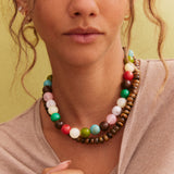 Mini Jane Beaded Necklace - Fresco Multi