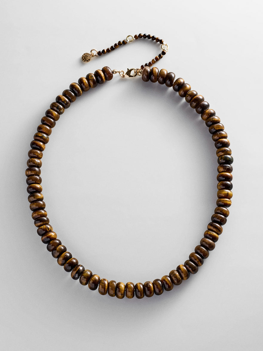 Joyce Semi-Precious Beaded Necklace - Tiger's Eye