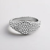 Penelope Signet Ring - Silver/Pavé