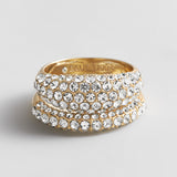 Shea Pavé Ring Set - Gold/Pavé