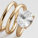Becca Gold Spiral Ring - Gold/Pavé