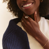 Angela Gold Ring Set - Gold/Pavé