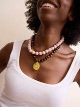 BaubleBar Mini Jane Beaded Necklace  - Mauve Bead - 
    Chunky pink necklace
  
