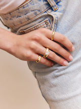 BaubleBar Kylie Gold Pinky Ring - Kylie Gold Pinky Ring - 
    Crystal ring for stacking
  
