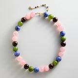 Mini Jane Beaded Necklace - Pink/Blue Multi