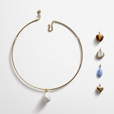 Kacey Removable Charm Collar Necklace - Hearts