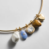Kacey Removable Charm Collar Necklace - Hearts