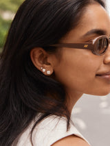 BaubleBar Sterling Silver - 
    Crystal stud earrings 
  
