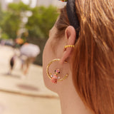 Disney Minnie Mouse Halloween Princess Hoop Earrings
