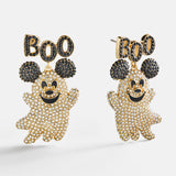 Disney Mickey Mouse “BOO” Ghost Statement Earrings - Clear