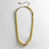 Bubble Letter Custom Paracord Necklace - Bright Yellow
