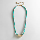Bubble Letter Custom Paracord Necklace - Turquoise