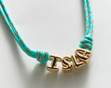 BaubleBar Bubble Letter Custom Paracord Necklace - Turquoise - 
    Custom Name Necklace


  
