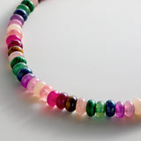 Joyce Semi-Precious Beaded Necklace - Dark Multi Bead