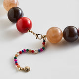 Jane Beaded Necklace - Dark Multi