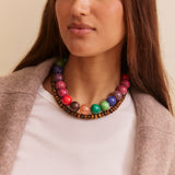 Jane Beaded Necklace - Dark Multi