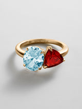 BaubleBar Aquamarine|Garnet - 
     Personalized crystal ring
  
