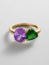BaubleBar Light Amethyst|Emerald - 
     Personalized crystal ring
  
