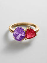 BaubleBar Light Amethyst|Ruby - 
     Personalized crystal ring
  
