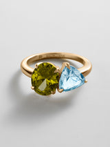 BaubleBar Peridot|Aquamarine - 
     Personalized crystal ring
  
