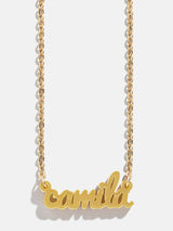 BaubleBar Antique Gold - 
    Customizable nameplate necklace
  
