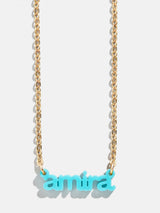 BaubleBar Aqua - 
    Customizable nameplate necklace
  
